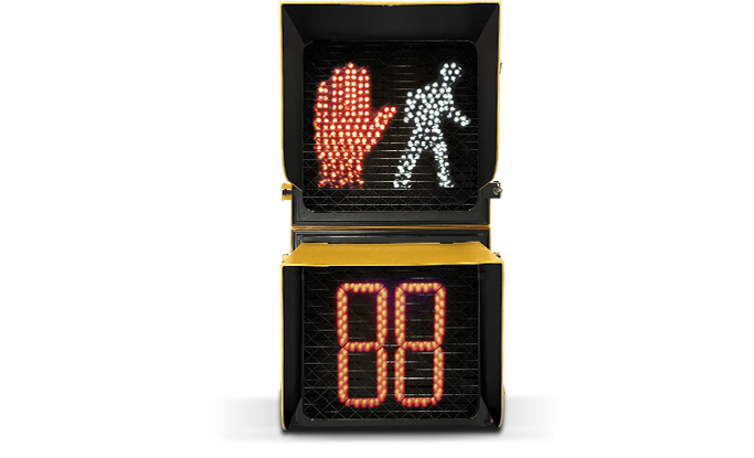 12 inch poly pedestrian signal